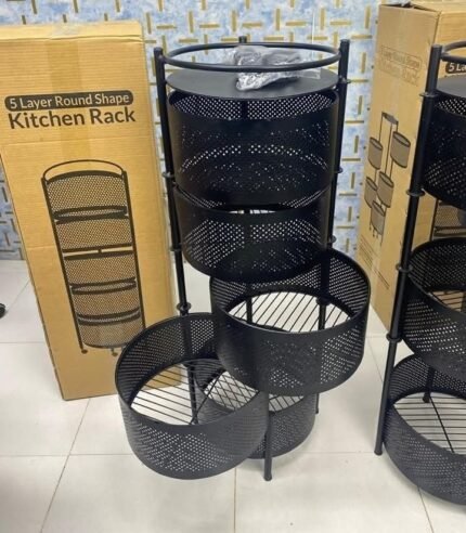 multifunctional rotating 5 layer vegetable rack