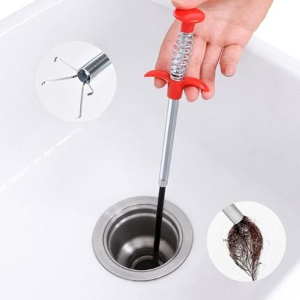 ABS and Stainless Steel Hair Catching Drain Cleaner Wire Spring Sink