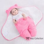 High Quality Baby Sleeping Bag Ultra-Soft Fluffy Fleece Newborn Receiving Blanket Infant Boys Girls Clothes Sleeping Nursery Wrap Swaddle