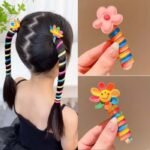(20 Pcs) Cute Kids Telephone Wire Hair Bands Girls Elastic Hair Bands Bands Ponytail Hair Accessories