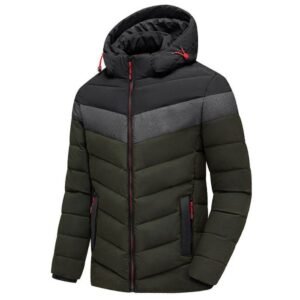 Men's Stylish Windproof Padding Hudies Jacket (Olive)