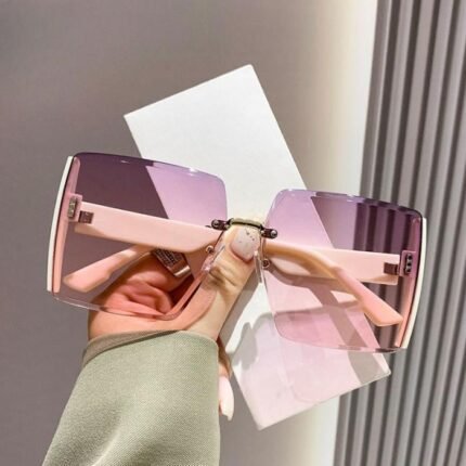 (SG-03) PINK Korean Style Classic Big Square Shades Sunglasses for Women