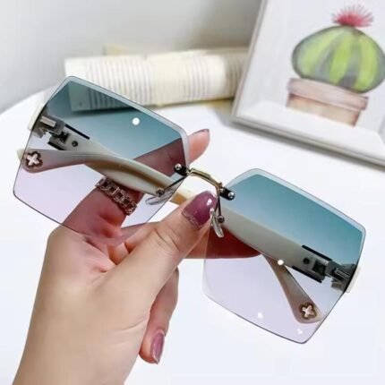 (SG-04) BLUE Korean Style Classic Big Square Shades Sunglasses for Women