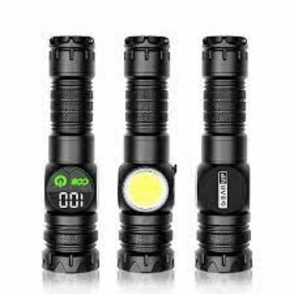 7000 Lumen Battery Indicator 30w LED 1200m Long Range Strong Light LED Rechargeable Magnetic Torch Zoomable Flashlight