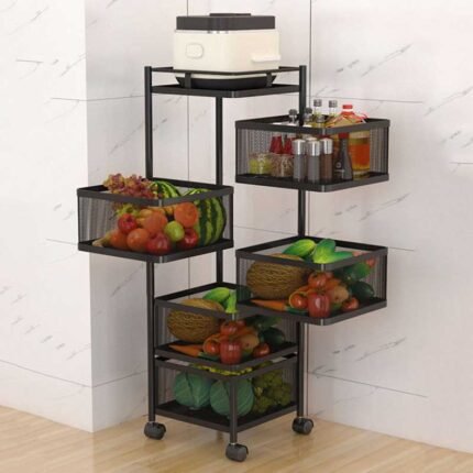 5 Layer Square Shape Kitchen Rack