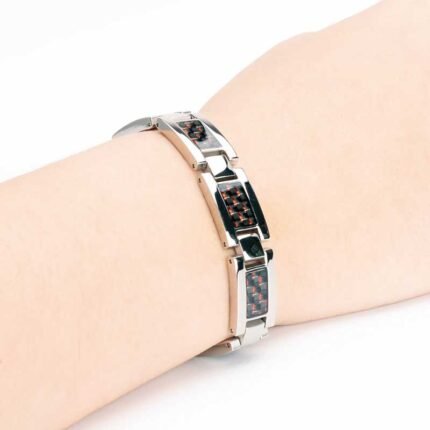 Bracelets Bio Magnetic Green, Red & Black Carbon