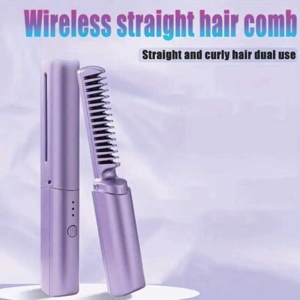 Wirless straight hair comb