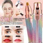 Chargeable Flawless 2 in 1 Eye Brow And Facial Hair Remover Machine