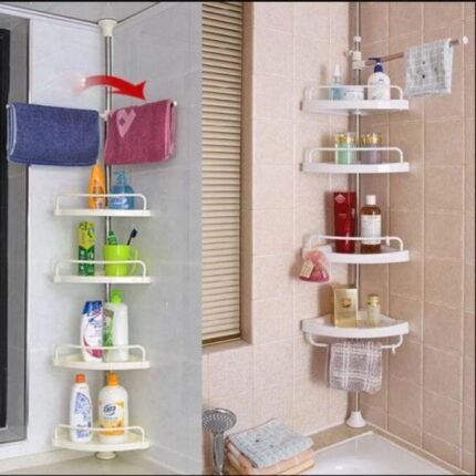 Corner Shelf 4-Tier White