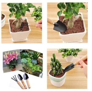 Wooden & Metal Mini Garden Tool Set